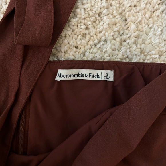 Abercrombie & Fitch Maroon Halter Midi Dress Small - Picture 7 of 10